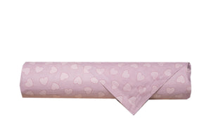 Completo letto lenzuola 100% cotone made in italy CUORI ROSA