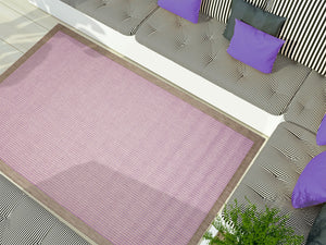 Tappeto da esterno per balcone giardino terrazzo salotto resistente a pioggia sole raggi UV antimacchia antimuffa retro antiscivolo LILLA - SmartDecoHome