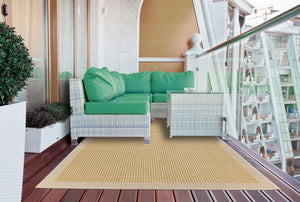 Tappeto da esterno per balcone giardino terrazzo salotto resistente a pioggia sole raggi UV antimacchia antimuffa retro antiscivolo GIALLO - SmartDecoHome