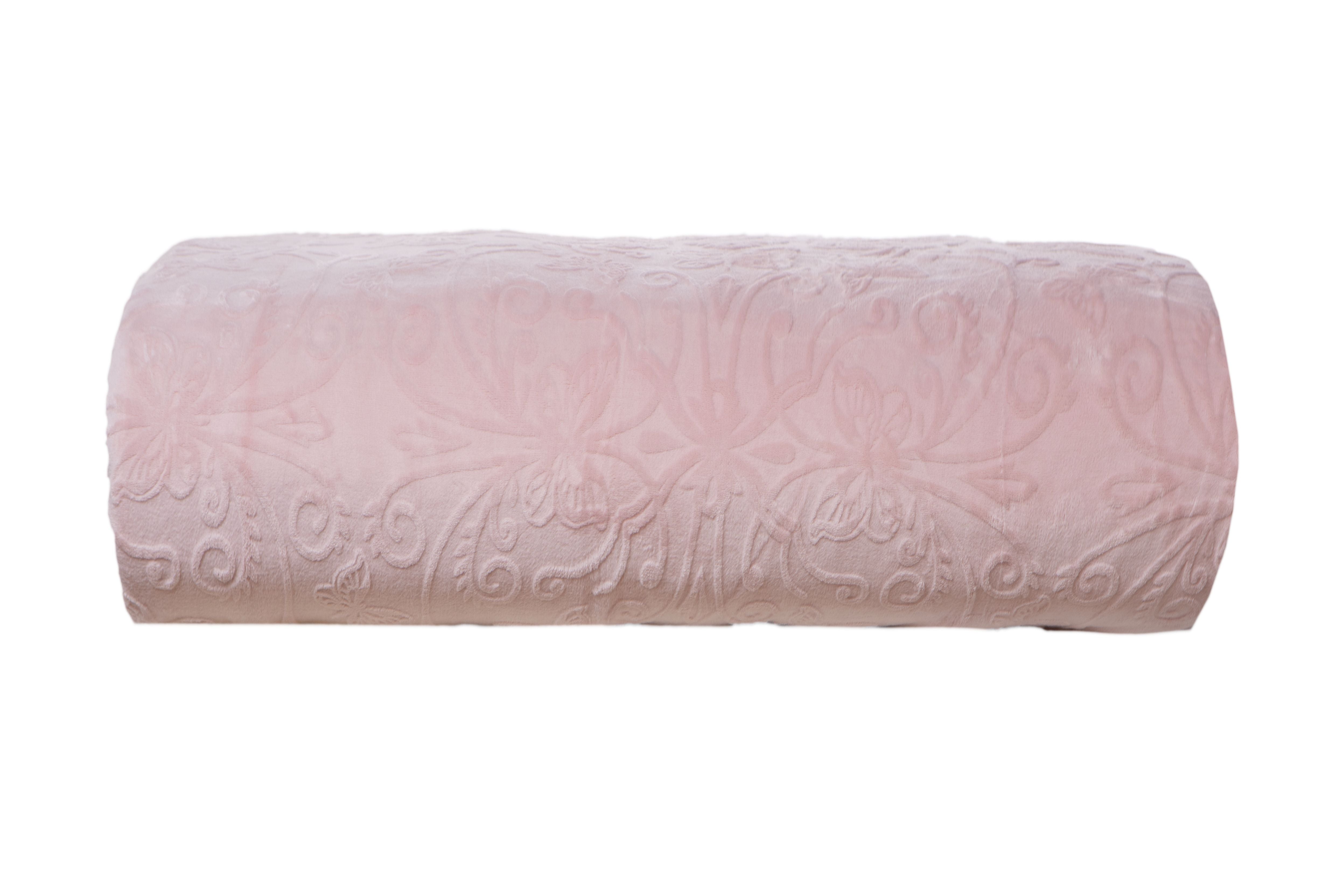 Coperta plaid soffice morbido caldo resistente plaid divano plaid letto in pile flanellato retro agnellato sherpa 130 X 160 CM FARFALLE JACQUARD ROSA - SmartDecoHome