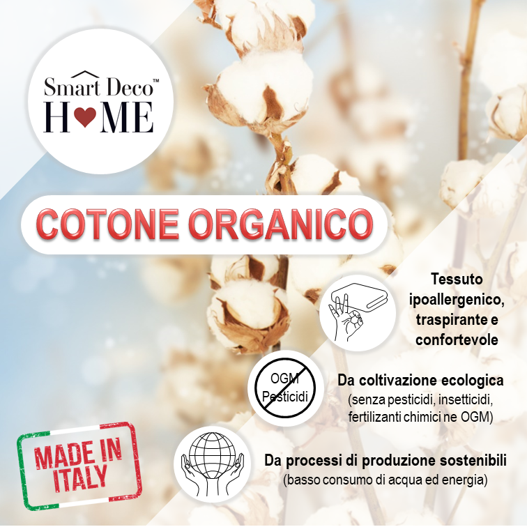 Parure Copripiumino in puro Cotone Organico Latte - SmartDecoHome